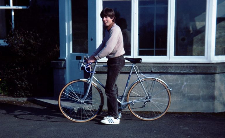 Douglas Anderson (Club Vita Founder) as a teenager on his bike outside his house